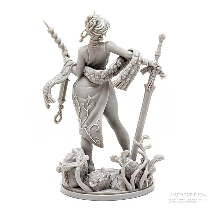 78mm Warrior Sorceress, Resin Model Figure Kit, Fantasy Theme, Unassembled and Unpainted