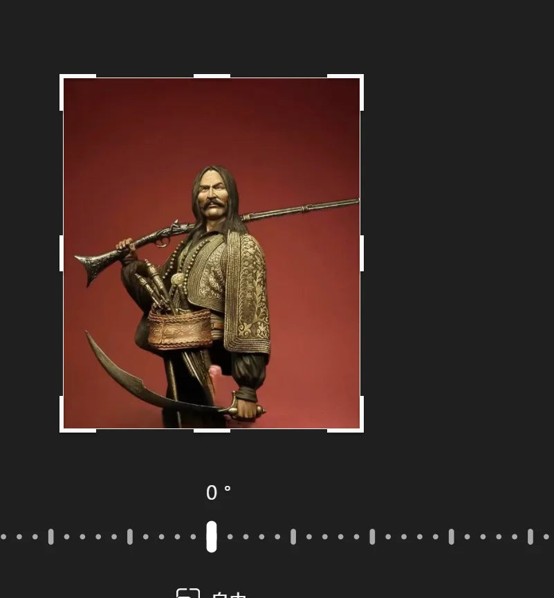 1/10 Bearded Cossack Warrior with Rifle and Sabre, Resin Model Figure Kit, Fantasy Theme, Unassembled and Unpainted