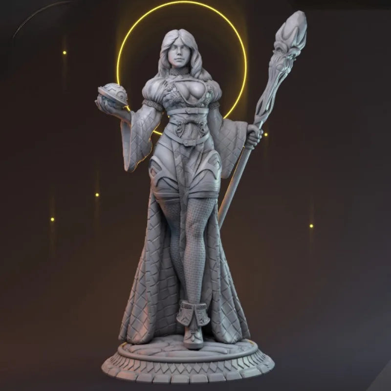 1/24 Priestess Morgana, Resin Model Figure Kit, Fantasy Theme, Unassembled and Unpainted