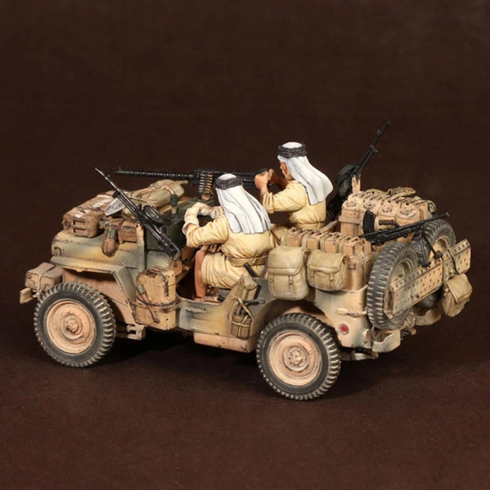 1/35 Modern Arab Military Vehicle Patrol, 6 Figures, Resin Model Vehicle Kit, Unassembled and Unpainted