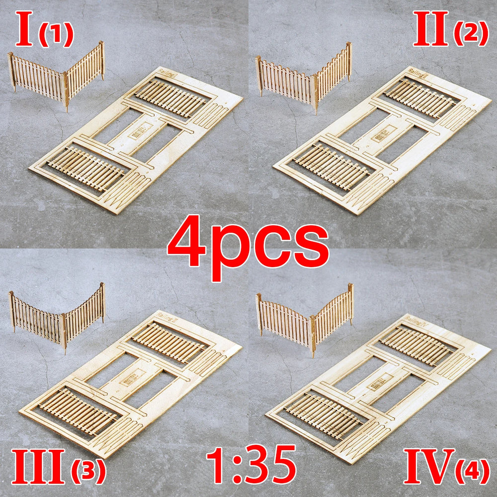 1/35 WWII Hedge Fence & Corral, Resin Model Terrain Kit, Unpainted