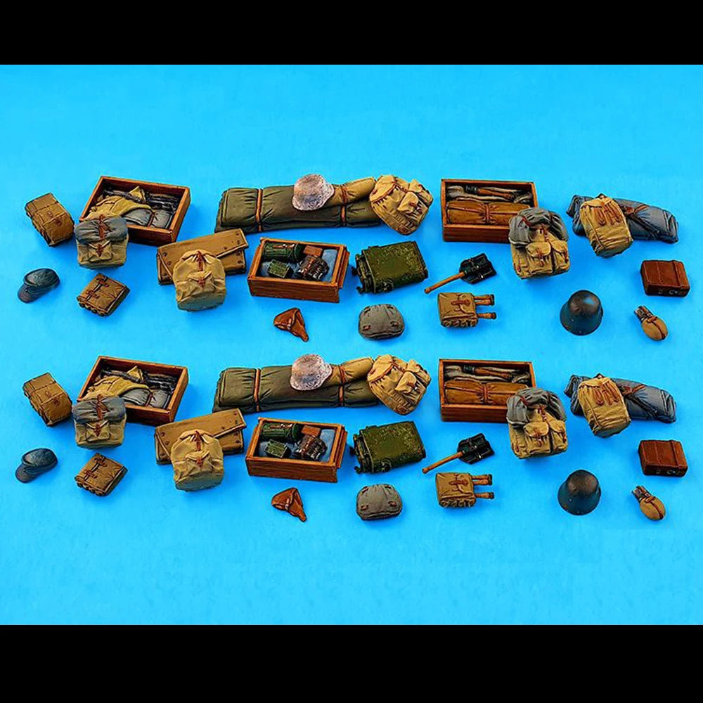 1/35 WWII Field Equipment, Resin Model Accessory Kit, Unpainted