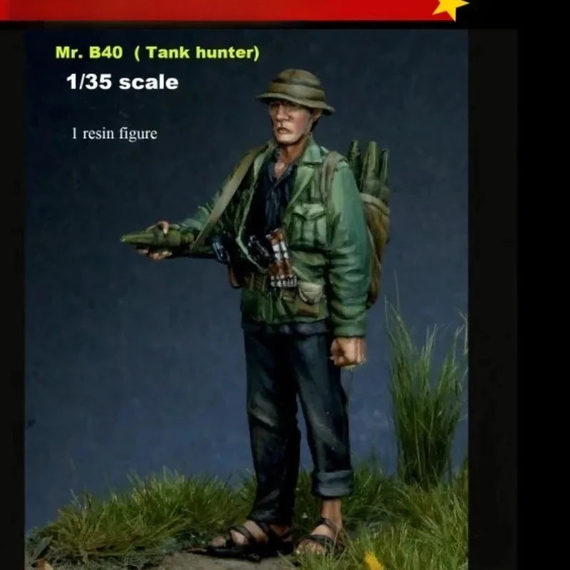 1/35 Vietnam War Vietnamese Militia Tank Hunter, Resin Model Figure Kit, Unassembled and Unpainted