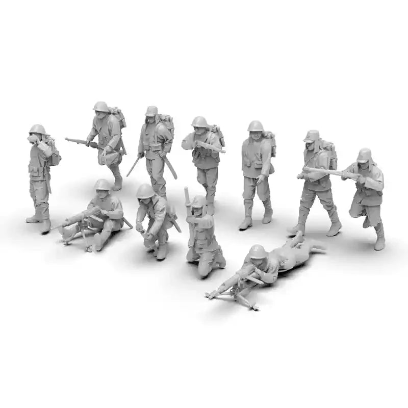 1/35 WWI British Infantry in Bayonet Attack, 25 Figures, Resin Model Figure Kit, Unassembled and Unpainted