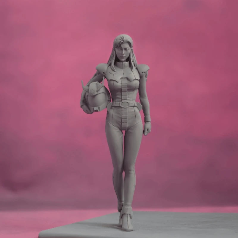 1/20 Female Warrior with Armor, Resin Model Figure Kit, Fantasy Theme, Unassembled and Unpainted