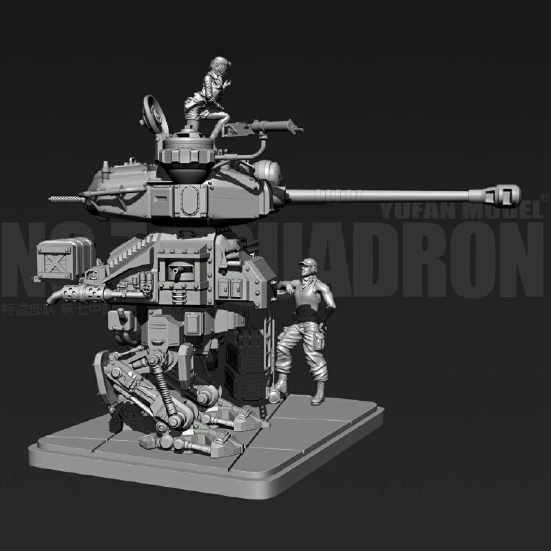 Modern Tank Squadron, 12 Figures, Resin Model Diorama Kit, Unassembled and Unpainted