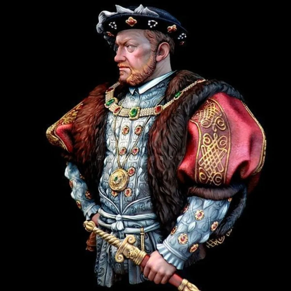 1/12 Renaissance British Noble, Resin Model Bust Kit, Military Theme, Unassembled and Unpainted