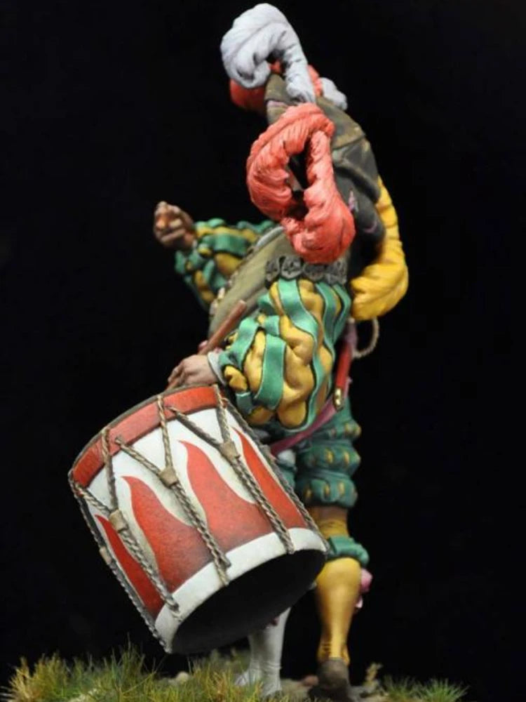 1/24 Medieval Mercenary Drummer, Resin Model Figure Kit, Unassembled and Unpainted