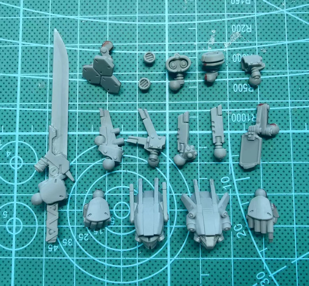Armored Mecha Commander, Resin Model Figure Kit, Sci-Fi Theme, Unassembled and Unpainted