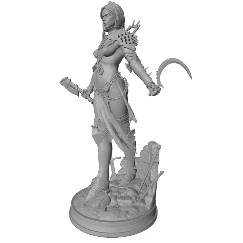 75mm Fantasy Warrior, Resin Model Figure Kit, Anime Theme, Unassembled and Unpainted