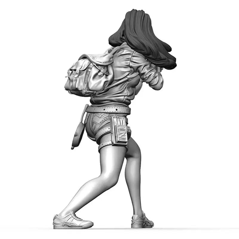 1/35 Modern Female Commando in Combat Shorts, Resin Model Figure Kit, Unassembled and Unpainted