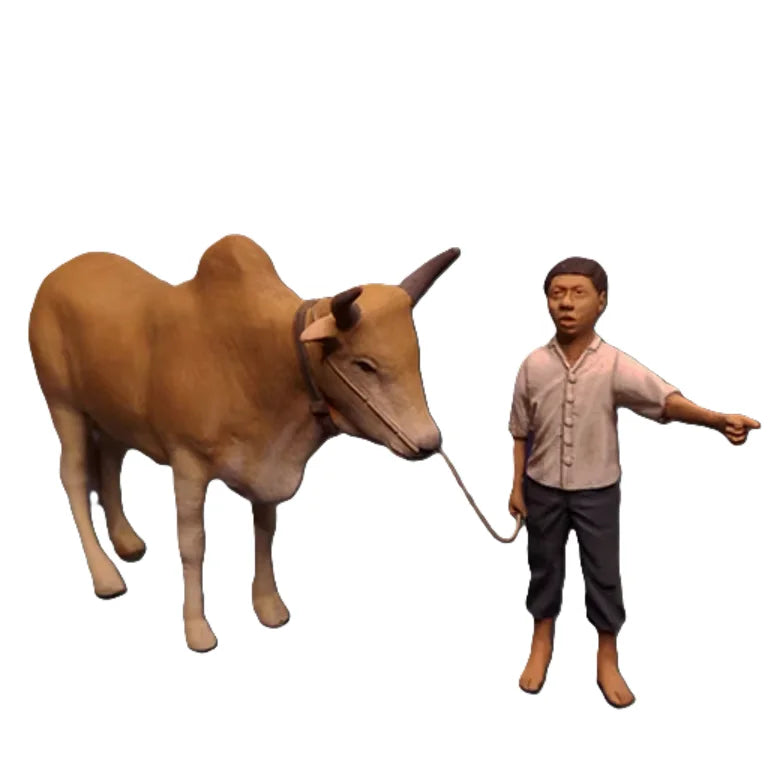 1/35 Western Cowboy & Rancher, 2 Figures, Resin Model Figure Kit, Historical Theme, Unassembled and Unpainted