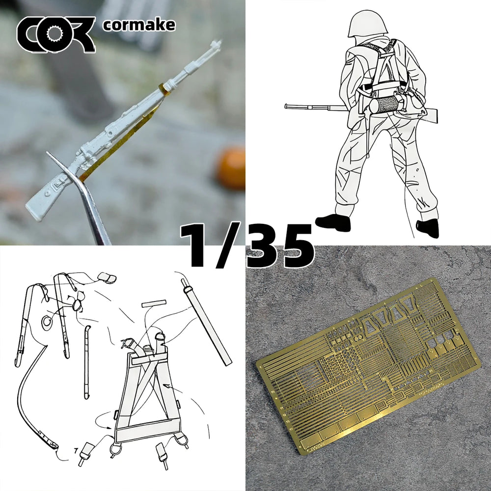 1/35 Cold War Soviet Soldier Equipment, Resin Model Figure Kit, Unassembled and Unpainted