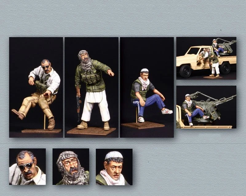 1/35 Modern Tactical Operators with Light Vehicles, 3 Figures, Resin Model Figure Kit, Unassembled and Unpainted