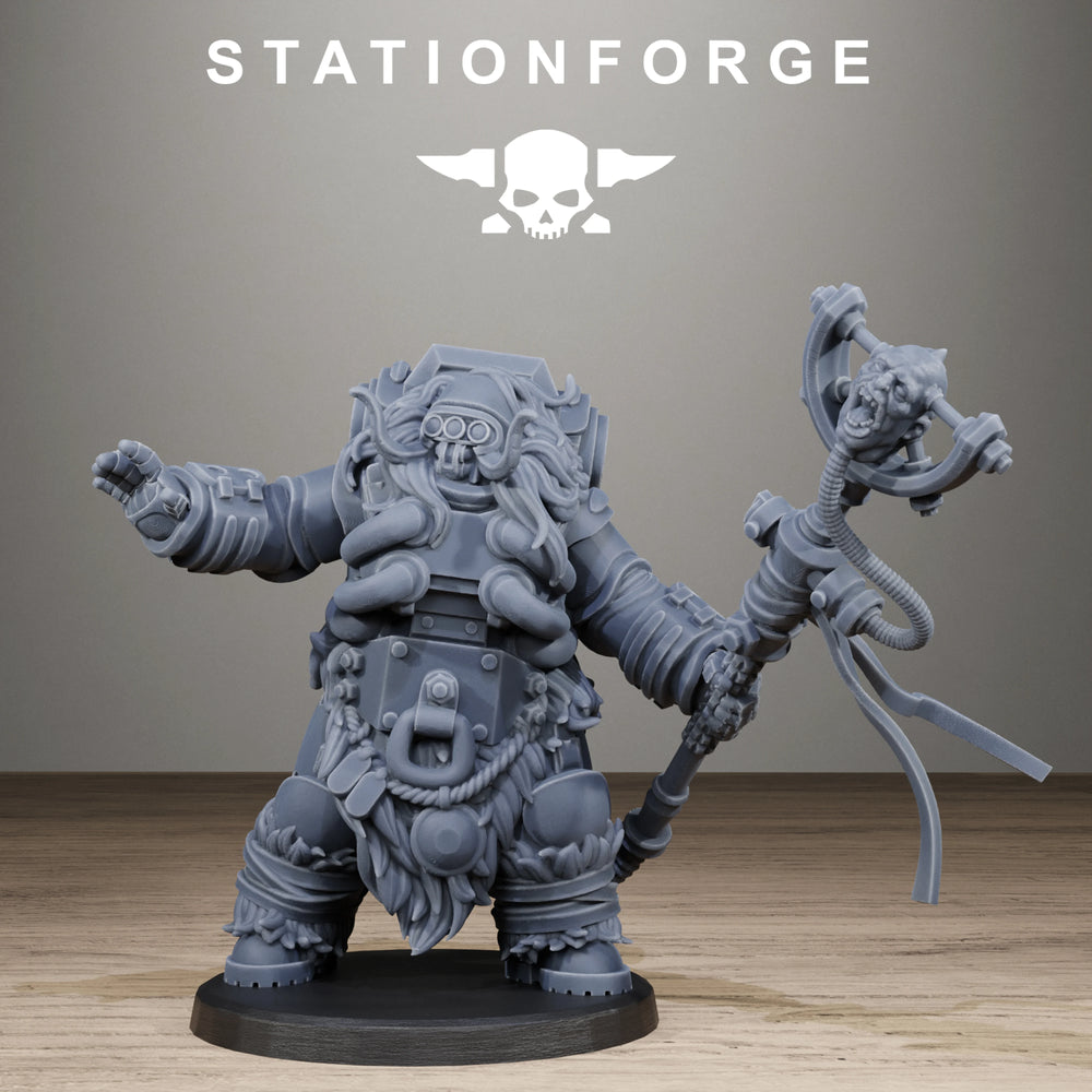 28mm Techno Savages Warriors, 18 Figures, Resin Model Figure Kit, Sci-Fi Theme, Unassembled and Unpainted