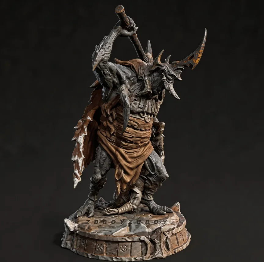 50mm Dark Fantasy Demon, Resin Model Figure Kit, Fantasy Theme, Unassembled and Unpainted