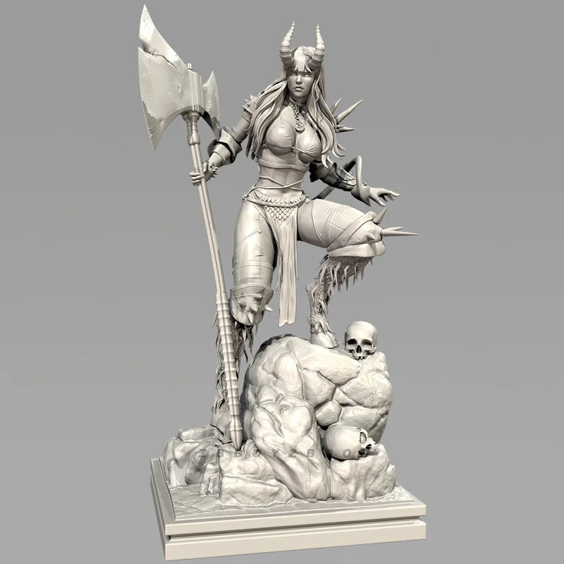 90mm Demon Queen Succubus, Resin Model Figure Kit, Fantasy Theme, Unassembled and Unpainted