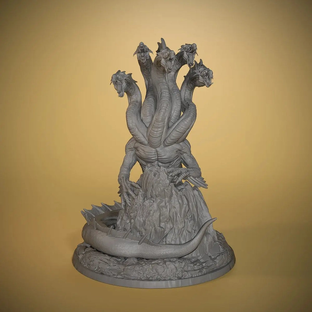 66mm Five-Headed Dragon Baravis, Resin Model Figure Kit, Fantasy Theme, Unassembled and Unpainted