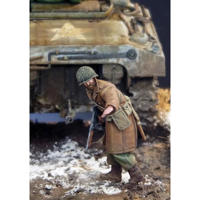 1/35 WWII US Army Infantry Winter, Resin Model Figure Kit, Unassembled and Unpainted