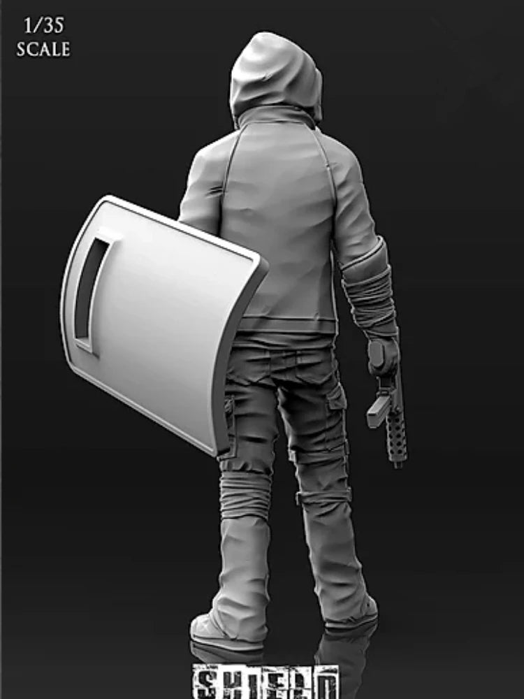 1/35 Modern NBC Doomsday Soldier, Resin Model Figure Kit, Unassembled and Unpainted