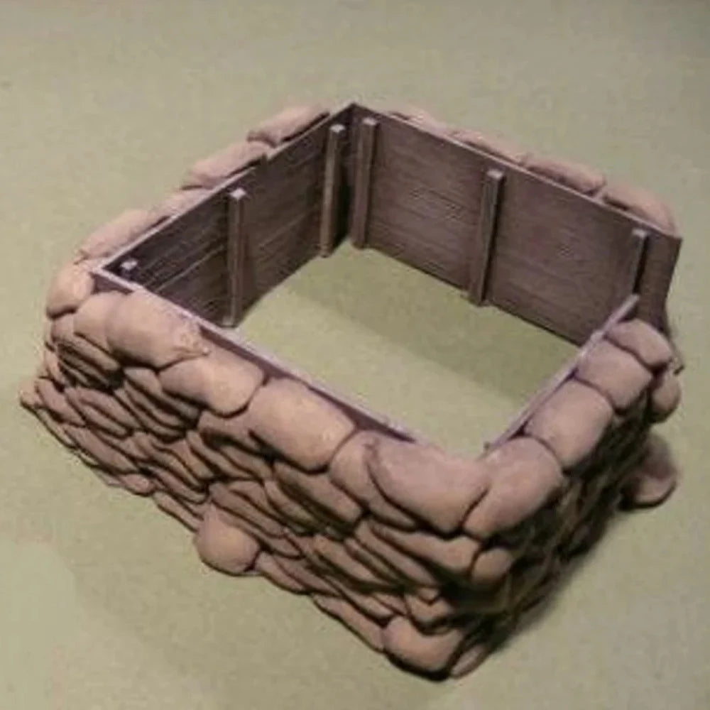 1/35 WWII Sandbag Fortification, Resin Model Terrain Kit, Unpainted
