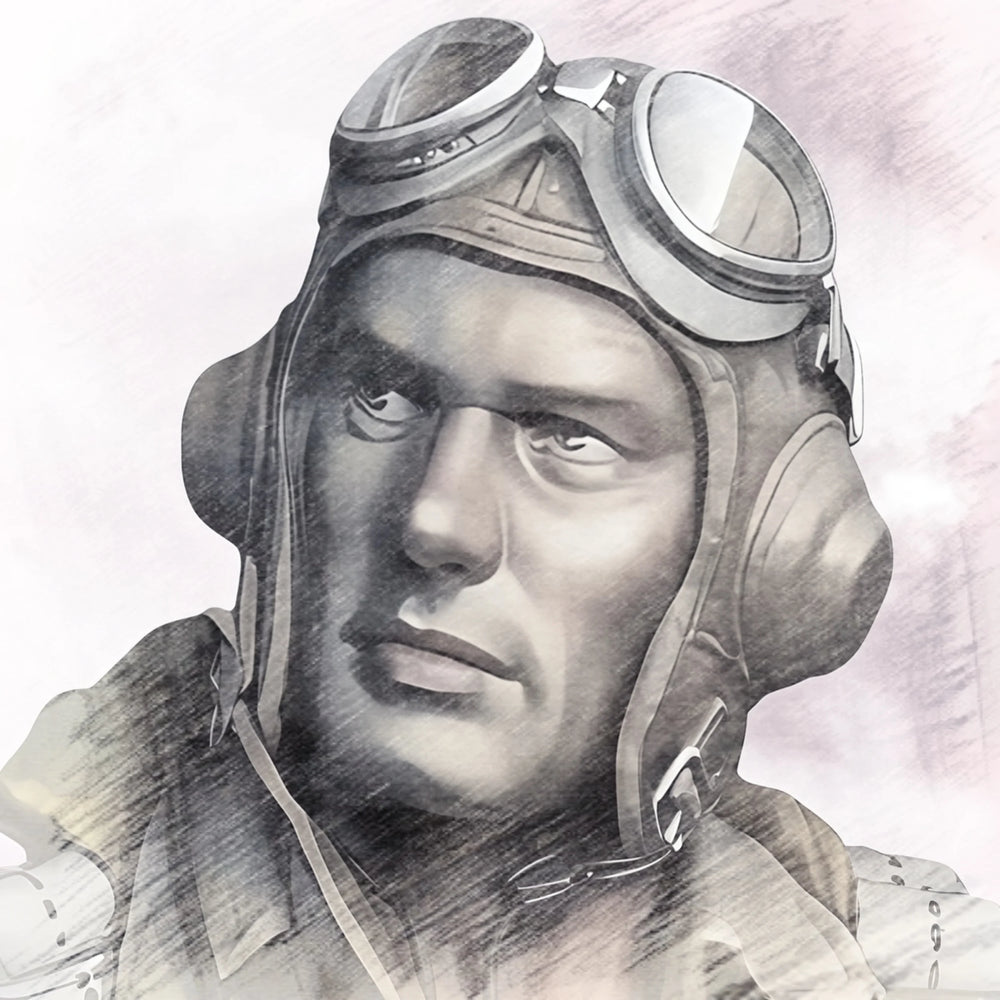 1/10 WWII Aviator in Leather Flight Jacket, Resin Model Bust Kit, Unassembled and Unpainted