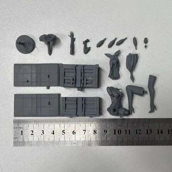 1/24 Bunny Girl Pin-up, Resin Model Figure Kit, Unassembled and Unpainted