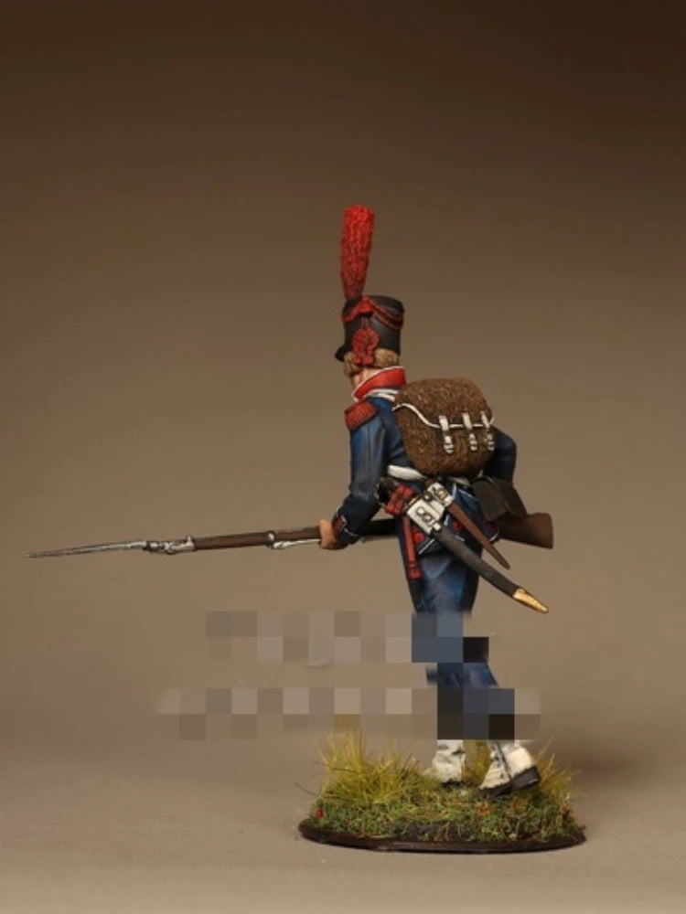 54mm Napoleonic French Light Infantry, Resin Model Figure Kit, Unassembled and Unpainted