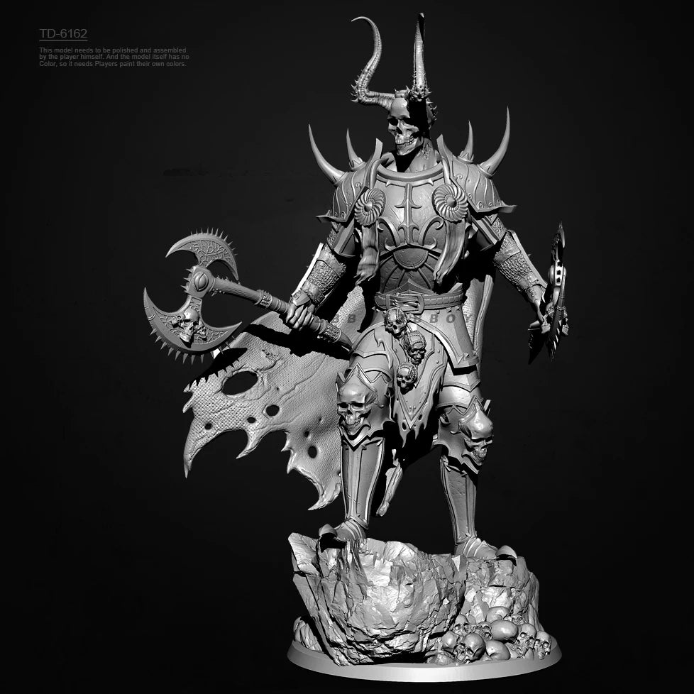 100mm Dark Fantasy Demonic Warrior, Resin Model Figure Kit, Fantasy Theme, Unassembled and Unpainted