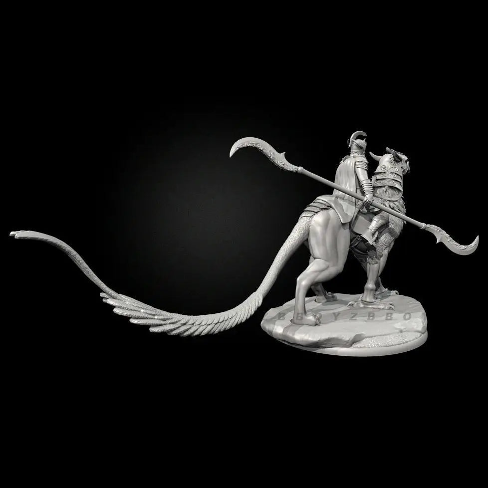 75mm Cavalry Warriors, 4 Figures, Resin Model Figure Kit, Fantasy Theme, Unassembled and Unpainted