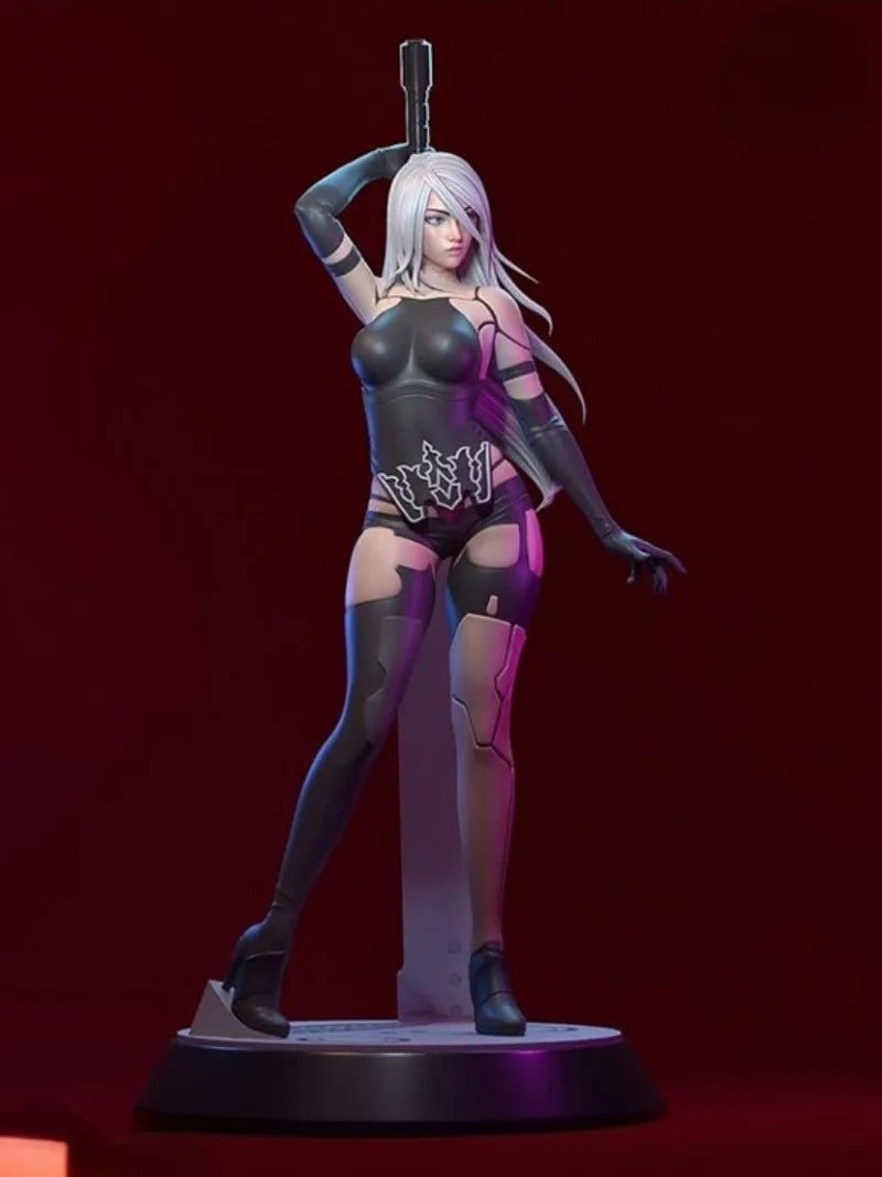 1/24 White-Haired Fantasy Warrior, Resin Model Figure Kit, Fantasy Theme, Unassembled and Unpainted