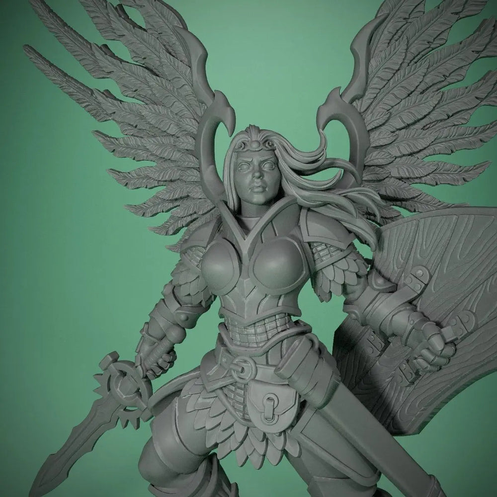 57mm Winged Female Warrior, Resin Model Figure Kit, Fantasy Theme, Unassembled and Unpainted