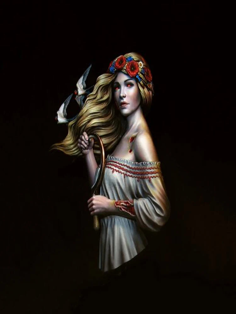 1/10 Ancient Maiden, Resin Model Bust Kit, Unassembled and Unpainted