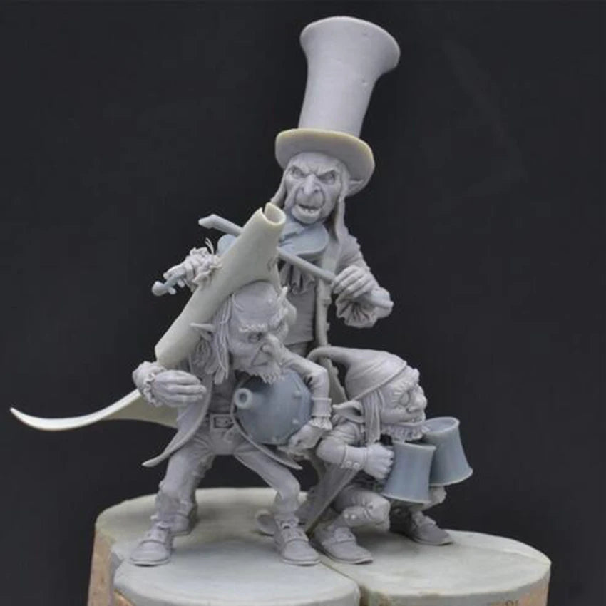 54mm Grotesque Fantasy Creatures, 3 Figures, Resin Model Figure Kit, Fantasy Theme, Unassembled and Unpainted