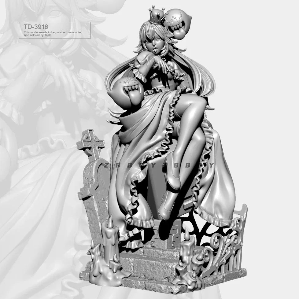 75mm Anime Fantasy Female Character, Resin Model Figure Kit, Unassembled and Unpainted