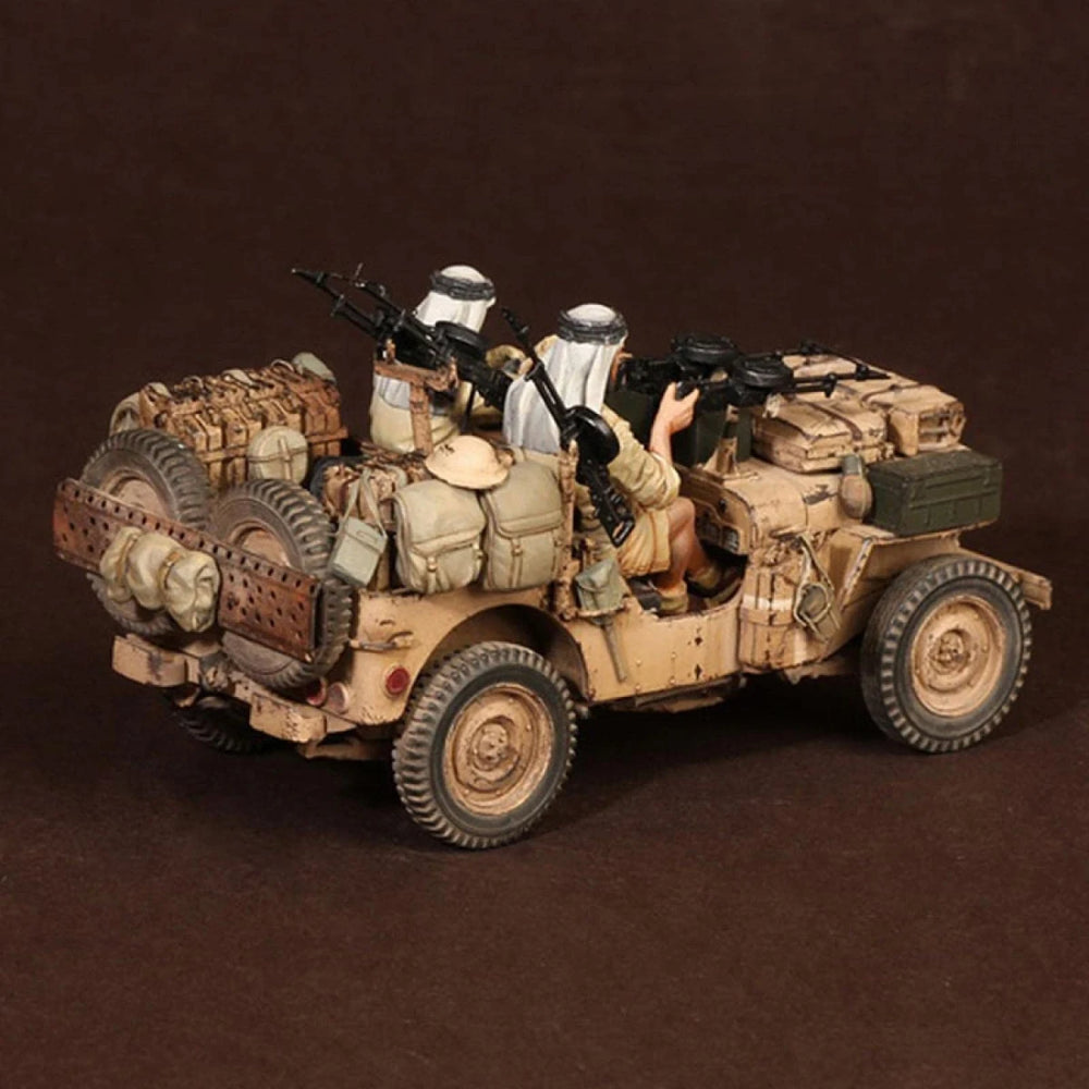 1/35 Modern Arab Military Vehicle Patrol, 6 Figures, Resin Model Vehicle Kit, Unassembled and Unpainted