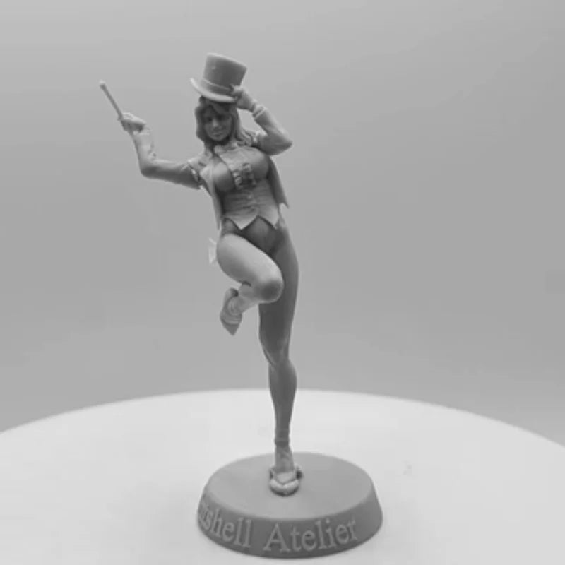 1/24 Pin-up Magic Girl Steampunk, Resin Model Figure Kit, Unassembled and Unpainted