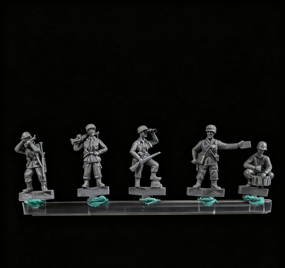 1/72 Modern Airborne Team, 5 Figures, Resin Model Figure Kit, Unassembled and Unpainted