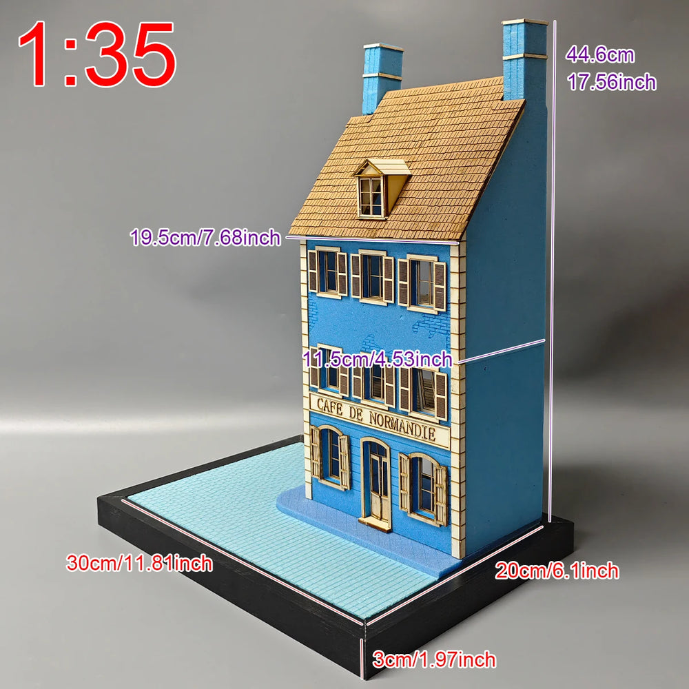 1/35 European Cafe & Townhouse, Resin Model Diorama Kit, Historical Theme, Unassembled and Unpainted