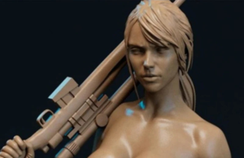 1/24 Modern Tactical Operator Standing with Scoped Rifle, Resin Model Figure Kit, Unassembled and Unpainted