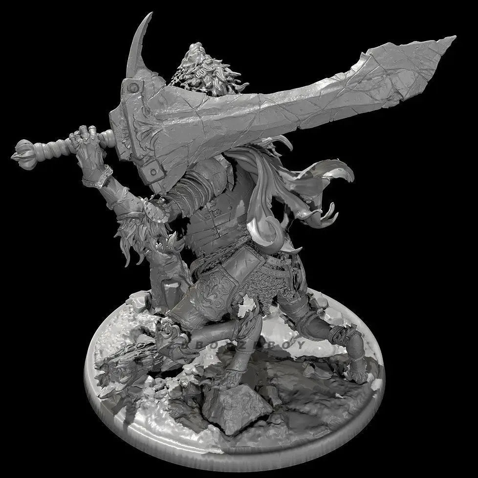 75mm Dark Fantasy Zombie Wolf King, 5 Figures, Resin Model Figure Kit, Fantasy Theme, Unassembled and Unpainted