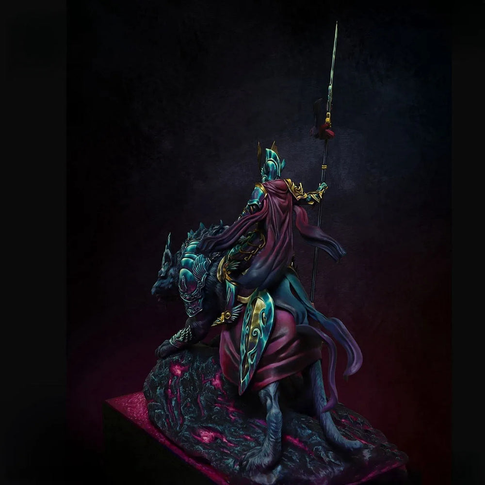 1/24 Warrior & Beast, 2 Figures, Resin Model Figure Kit, Fantasy Theme, Unassembled and Unpainted