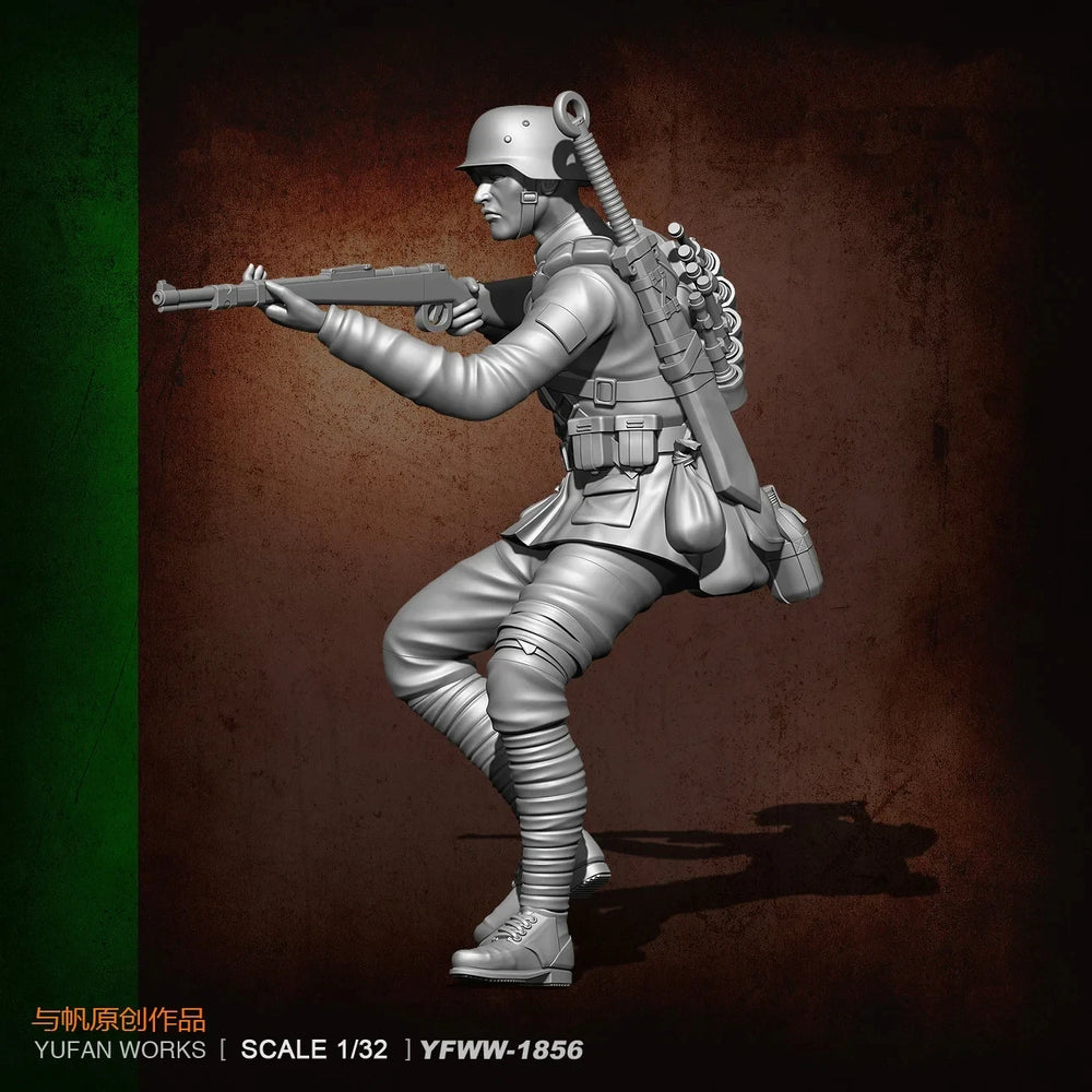 1/32 WWII Soldier, Resin Model Figure Kit, Unassembled and Unpainted