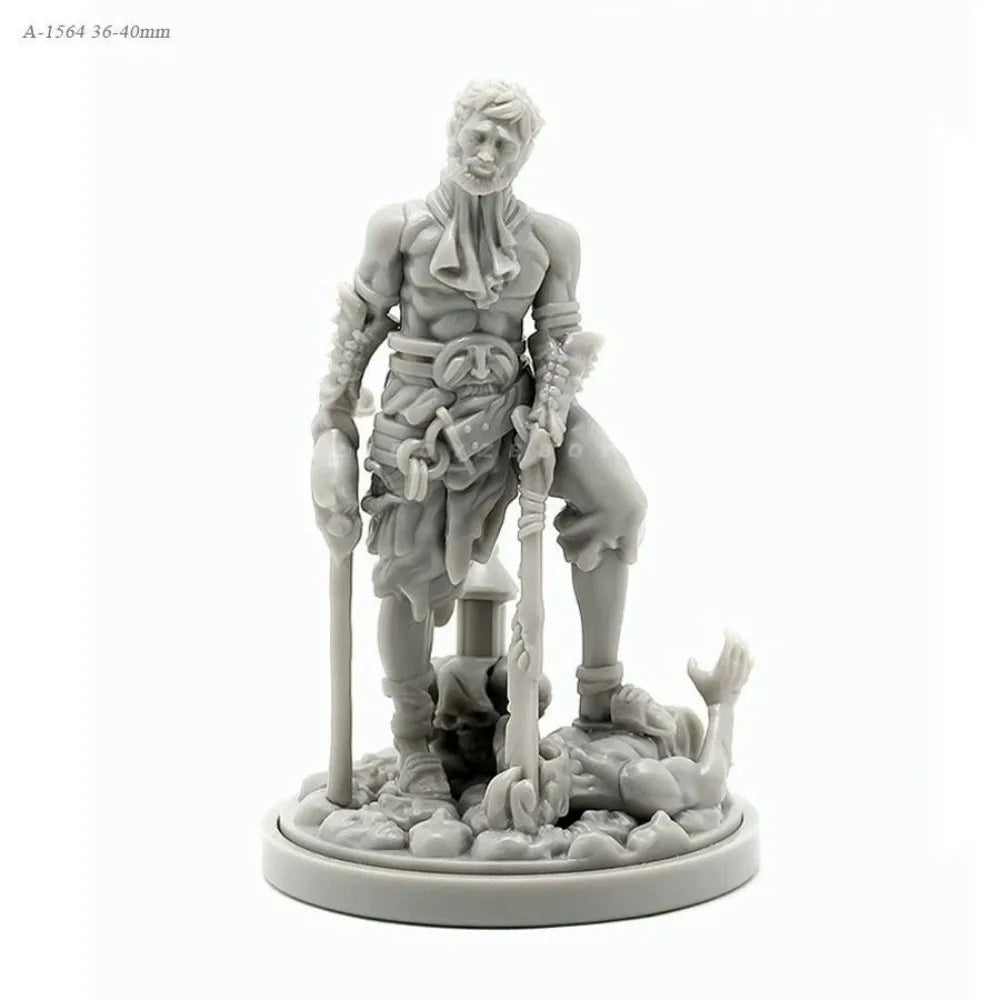 40mm Barbarian Warrior, Resin Model Figure Kit, Fantasy Theme, Unassembled and Unpainted