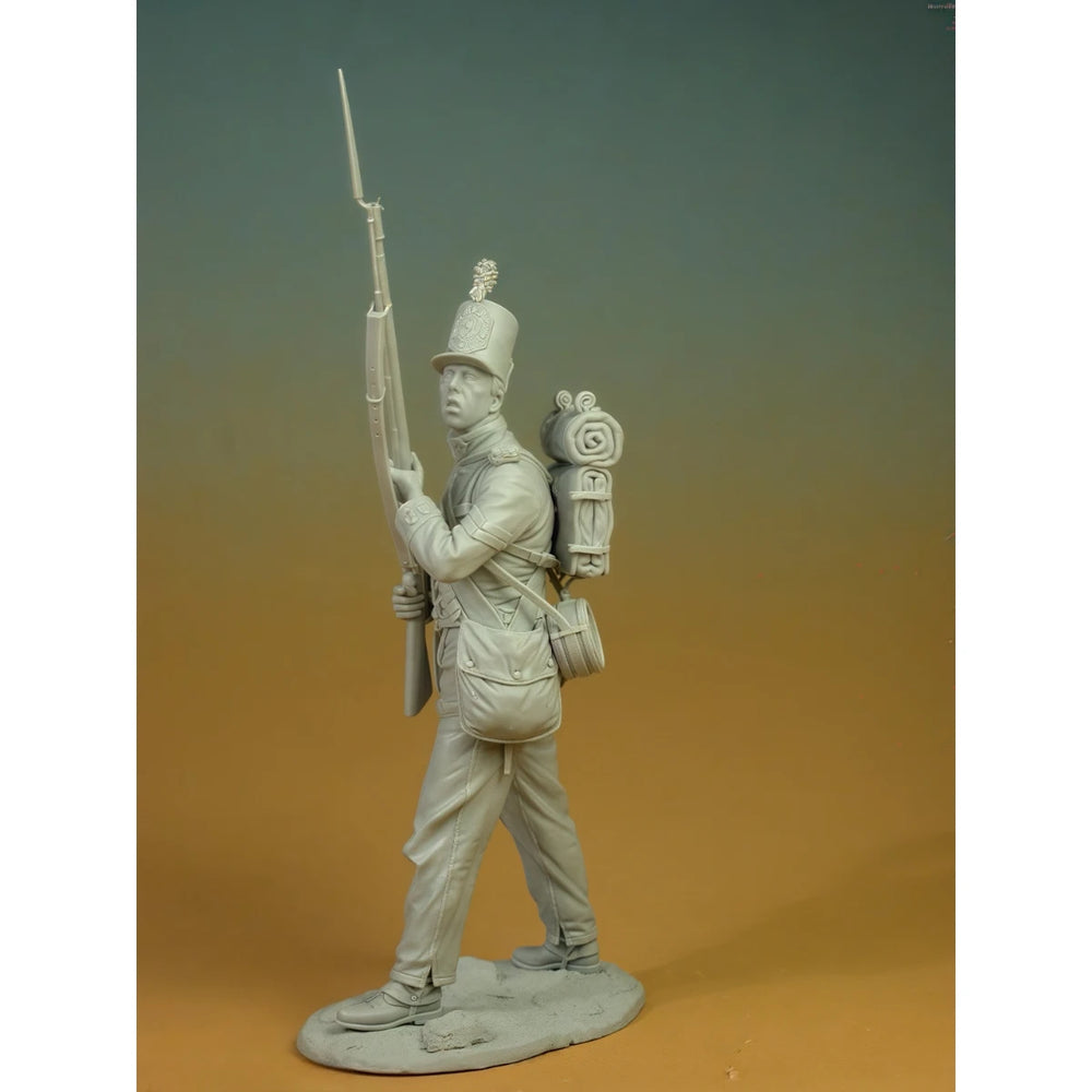75mm Napoleonic British Guards Infantry Corporal, Resin Model Figure Kit, Unassembled and Unpainted