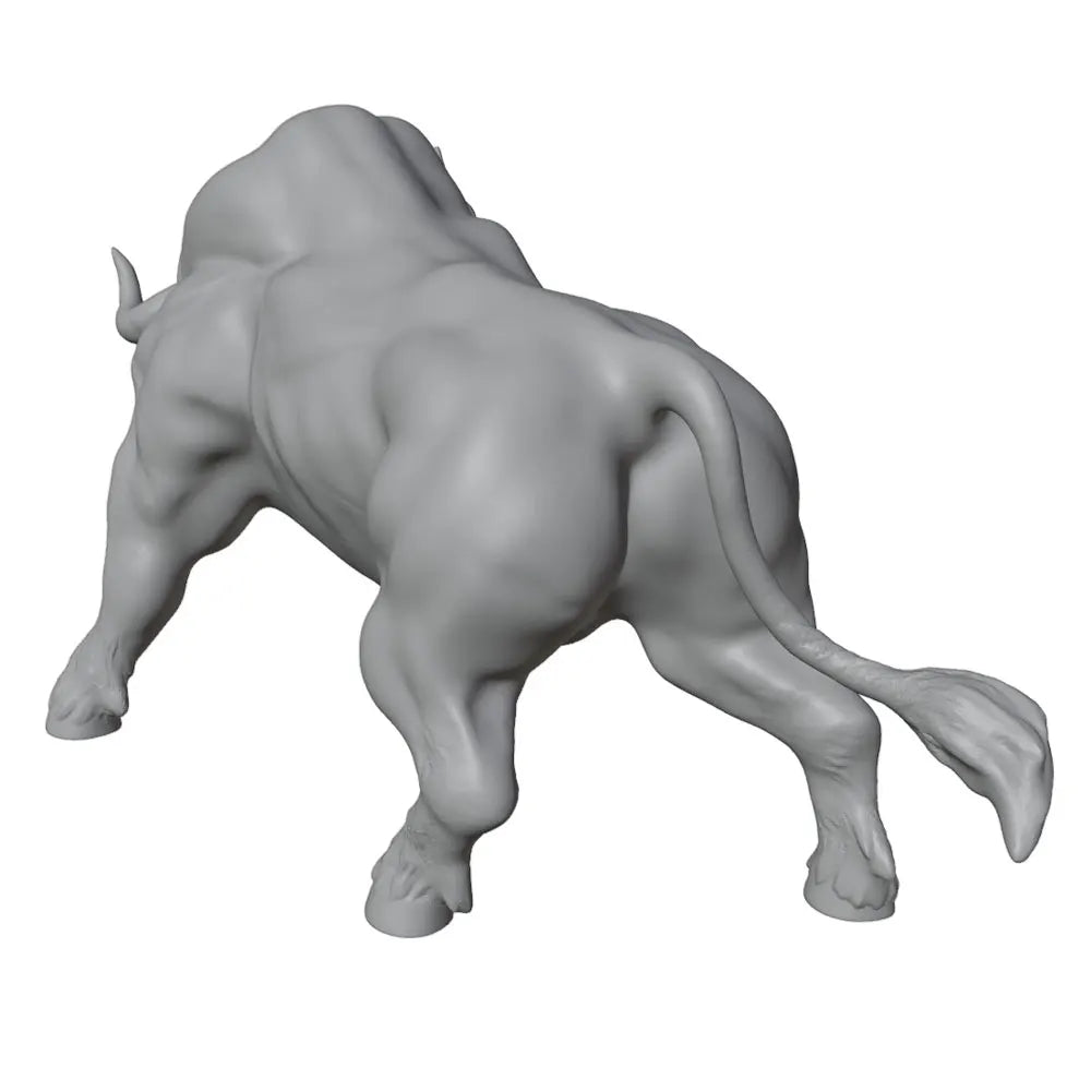 Charging Bull, Resin Model Creature Kit, Wildlife Theme, Unassembled and Unpainted