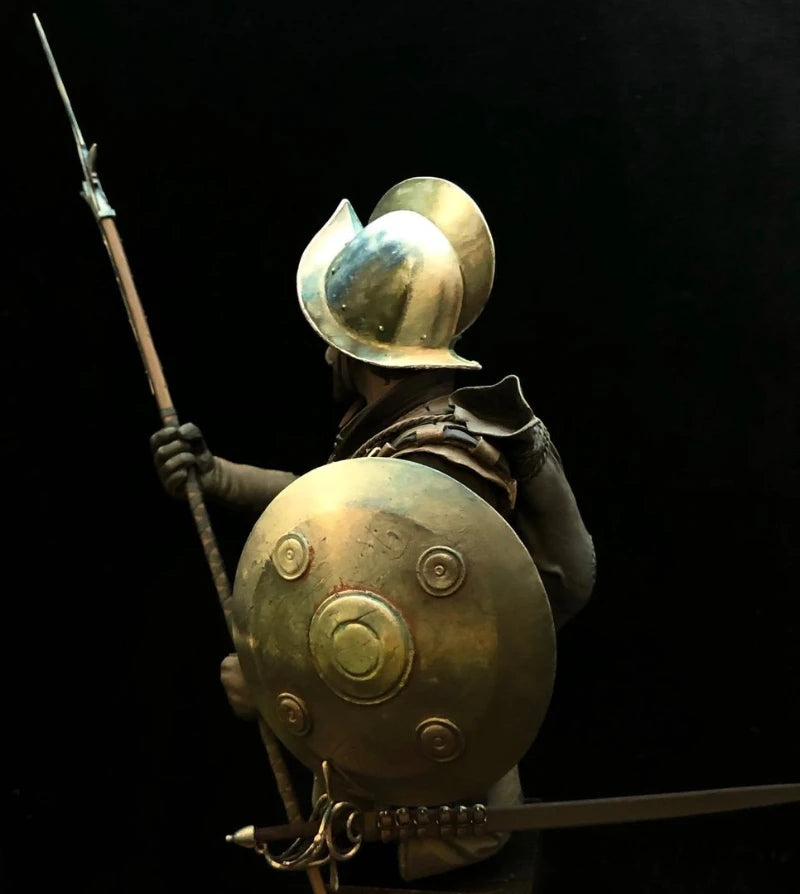 1/10 Ancient Spanish Warrior, Resin Model Bust Kit, Unassembled and Unpainted