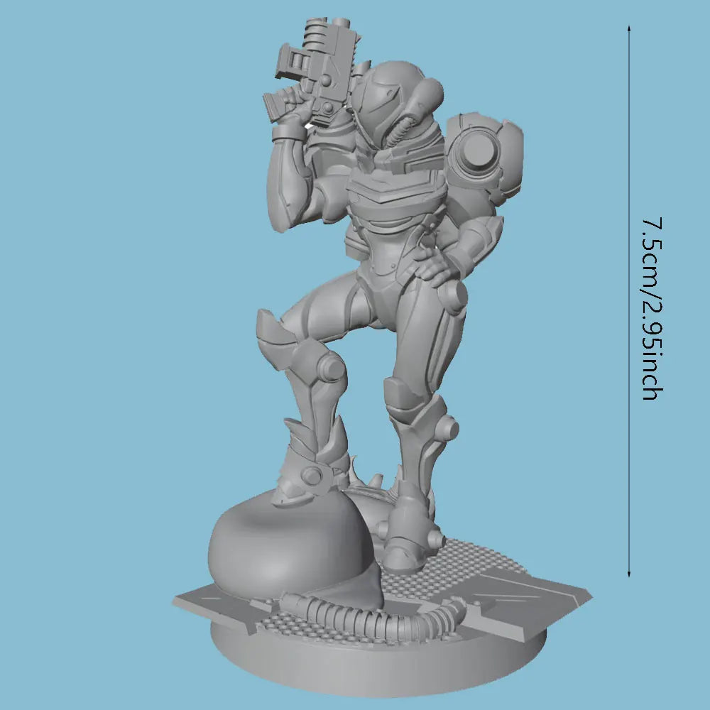 75mm Modern Mecha Warriors, 4 Figures, Resin Model Mecha Kit, Unassembled and Unpainted