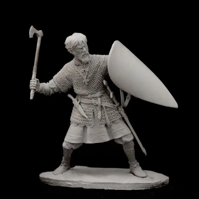 1/24 Medieval Russian Warrior, Resin Model Figure Kit, Unassembled and Unpainted