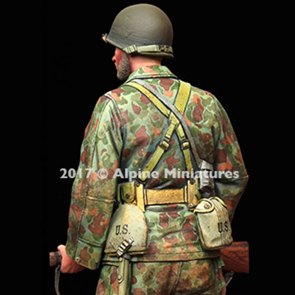 1/16 WWII American Infantryman at Attention, Resin Model Figure Kit, Unassembled and Unpainted